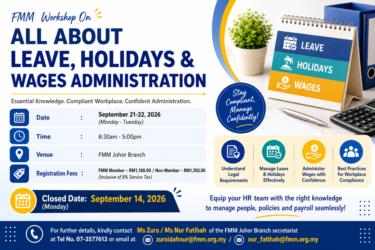 FMM WORKSHOP ON ALL ABOUT LEAVE, HOLIDAYS & WAGES ADMINISTRATION