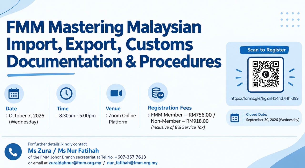 FMM MASTERING MALAYSIAN IMPORT, EXPORT, CUSTOMS DOCUMENTATION & PROCEDURES 