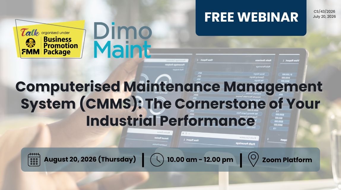 (FREE WEBINAR) Computerised Maintenance Management  System (CMMS): The Cornerstone of Your Industrial Performance