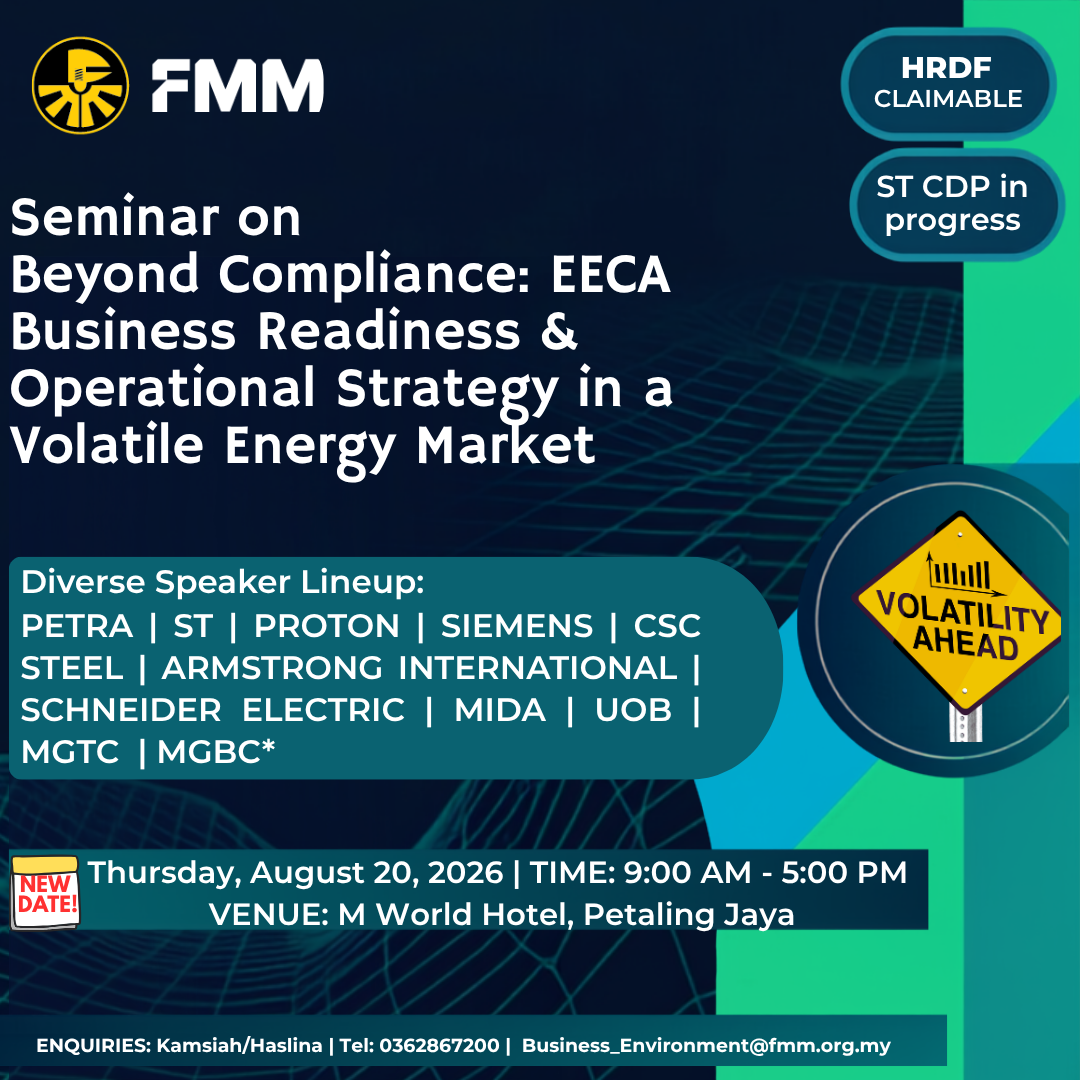 FMM Seminar on Beyond Compliance: EECA Business Readiness & Operational Strategy in a Volatile Energy Market